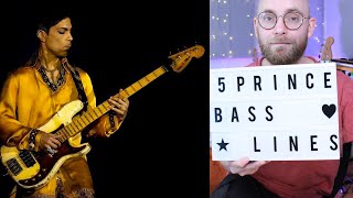 5 Prince Basslines and how to play them [upl. by Notlit80]