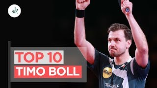 Timo Boll  Top 10 Shots  Table Tennis Legend [upl. by Ynnattirb]