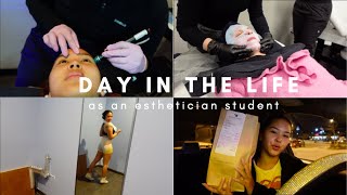 Day in the Life of an Esthetician Student  VLOG [upl. by Carrnan]