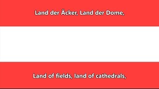 Austrian National Anthem DEEN lyrics  Österreichische Bundeshymne [upl. by Gaither]