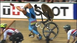 Les plus grosses chutes du cyclisme sur piste track cycling [upl. by Quirita]