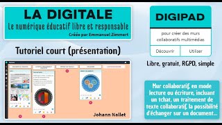 Tutoriel  Digipad Ladigitale court  présentation [upl. by Airrat512]