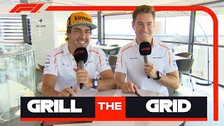 McLarens Fernando Alonso and Stoffel Vandoorne  Grill the Grid Truth or Lie [upl. by Acherman]