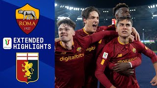 Roma vs Genoa Extended Highlights  Coppa Italia Frecciarossa  CBS Sports Golazo [upl. by Cornelius752]