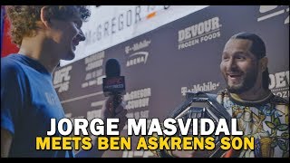 Jorge Masvidal Crosses Paths With Ben Askrens Son [upl. by Norse]