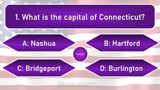 US State Capitals Quiz  Trivia Quiz  Part 1 [upl. by Naesad]