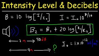 Sound Intensity Level in Decibels amp Distance  Physics Problems [upl. by Aniteb]