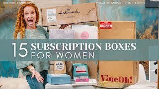 15 Subscription Boxes for Women  My LARGEST Haul Ever [upl. by Toland]