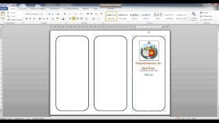 Creación de triptico en Word 2010 [upl. by Aniahs707]