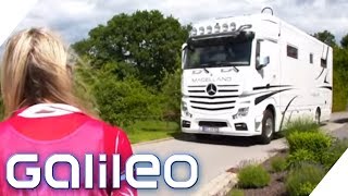 700000€ Dieser LKW ist ein XXL LuxusWohnmobil  Galileo  ProSieben [upl. by Kensell914]