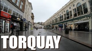 Torquay  Devon  Town Centre amp Harbour  4K Virtual Walk  November 2020 [upl. by Zita]