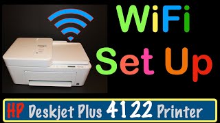 HP DeskJet Plus 4122 WiFi SetUp Connect To Home Wireless Network [upl. by Reave414]