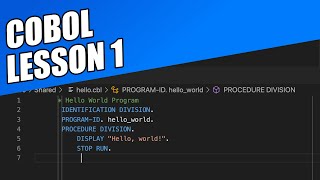 COBOL Lesson 1  Introduction [upl. by Naaman]