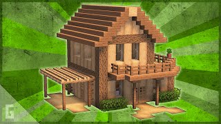 Minecraft  How to Build a WOOD House [upl. by Pansie]