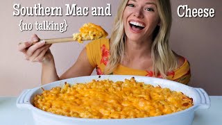 Cheesy Southern Mac and Cheese MUKBANG  Recipe  No Talking talking removed [upl. by Allicsirp]