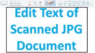 How to edit scanned Photos and documents without using any software  Ms Paint trick [upl. by Yddeg]