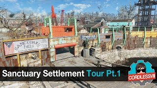 Fallout 4  Sanctuary Settlement Tour Part 1 [upl. by Sitrik]