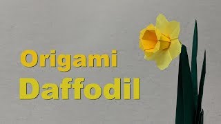 Easter Origami Tutorial Daffodil  Narcissus Assia Brill [upl. by Adina553]