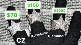 CZ vs MOISSANITE vs DIAMOND ring comparison [upl. by Longan]