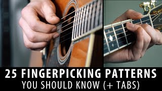 25 Fingerpicking Patterns In 5 Minutes tabs [upl. by Miarzim111]