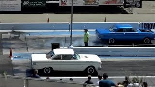 64 amp 65 Ford Falcon Drag Racing Barona Drag Strip 4272019 [upl. by Nerual733]