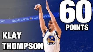 Klay Thompson CAREER HIGH 60 POINTS in 29 Minutes  120516 [upl. by Sklar988]