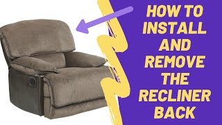 How To Repair Your Recliner Removing and Replacing Your Recliner Back [upl. by Turpin]