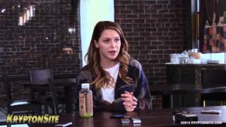 Supergirl Melissa Benoist Interview  On Set [upl. by Valtin]