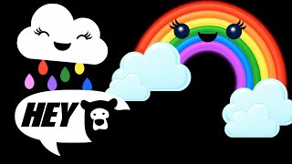 Hey Bear Sensory  Rainbow Summertime  High Contrast Animation with Fun Music [upl. by Akiehs]