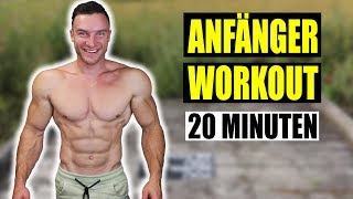 20 Minuten Ganzkörper Anfänger Workout für Zuhause  ohne Equipment  Sascha Huber [upl. by September]