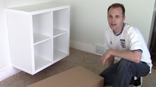 Ikea EXPEDIT  KALLAX shelf  how to assemble and wall mount bookcase [upl. by Nwahsyar100]