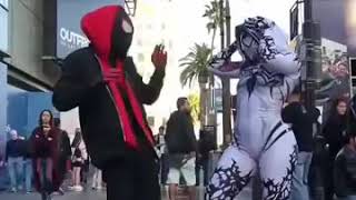 Spiderman and Spidergirl Dance on Smack That Song [upl. by Moitoso]