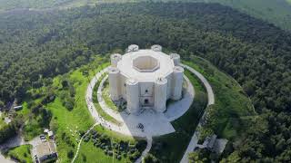 Castel Del Monte in Puglia Italy  4k drone shot of a medieval castle with octagonal shape [upl. by Tijnar]