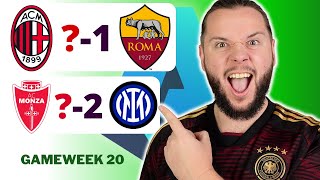 Serie A Gameweek 20 Predictions amp Betting Tips [upl. by Jennine535]