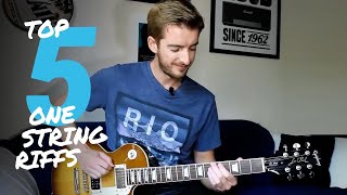 5 Easy Guitar Riffs on 1 STRING [upl. by Emilia]