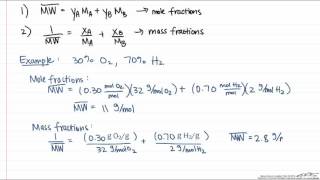 Average Molecular Weight Calculation [upl. by Nyrol879]