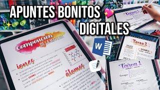 APUNTES BONITOS DIGITALES EN WORD  IPAD PRO  DanielaGmr â™Ą [upl. by Nylarad]