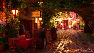 COZY ITALIAN RESTAURANT PATIO AMBIENCE Music from Another Room Peaceful Chatter Relaxing Nature [upl. by Cissie862]