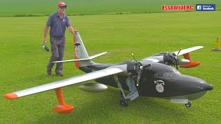 GIANT RC Grumman HU16 ALBATROSS Flying Boat 165 scale 48m wingspan twin 62cc Zenaoh engines [upl. by Shiau775]