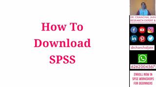 How To Download SPSS Trial Version  SPSS Tutorials 1 [upl. by Kesia]