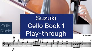 Suzuki Cello Book 1 Tutorial Playthrough [upl. by Graaf]