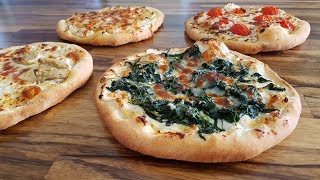 How to Make White Pizza  Pizza Bianca Recipe – 4 Delicious Ways [upl. by Scotney]