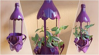 CREATIVE WAY ON HOW TO MAKE HANGING POT FROM PLASTIC BOTTLE [upl. by Anyrtak]