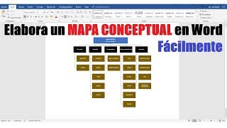 CÓMO HACER UN MAPA CONCEPTUAL EN WORD FÁCILMENTE [upl. by Inalem]