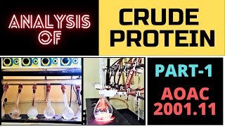 Determination of Crude Protein Content Part1A Complete Procedure AOAC 200111 [upl. by Odnam433]