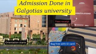 Admission Done in Galgotias university  orientation  Noida [upl. by Aehta]