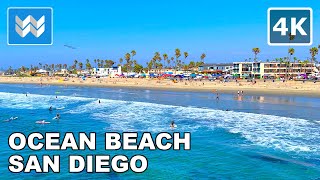 4K Ocean Beach Pier in San Diego California  Walking Tour amp Travel Guide 🎧 Binaural Sound [upl. by Addia]