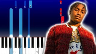 Lil Tjay  Calling My Phone ft 6lackPiano Tutorial [upl. by Orville]