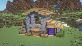 Minecraft  How to Build Simple Starter Survival House Tutorial 10 [upl. by Murtagh]