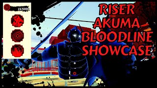 SPARTAN GOD Riser Akuma Bloodline Showcase  Shindo Life [upl. by Allevon]